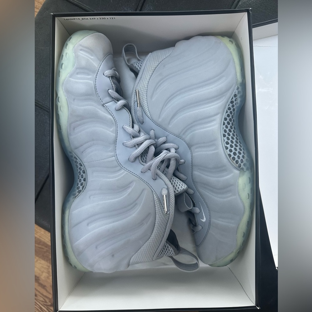 Wolf grey Nike Foamposites SZ 13, worn a few times then sat in a box for years.